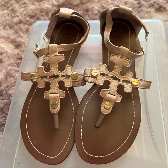 Tory Burch Phoebe throng flat sandals  New W/box - Picture 2 of 6
